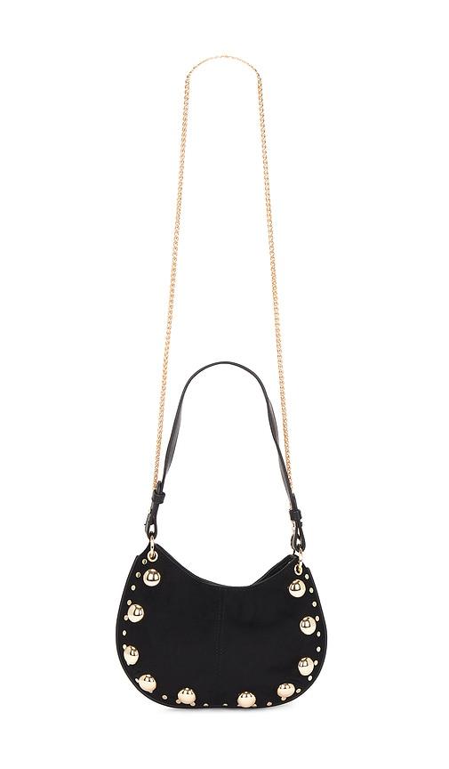 8 other reasons faux suede shoulder bag in black.