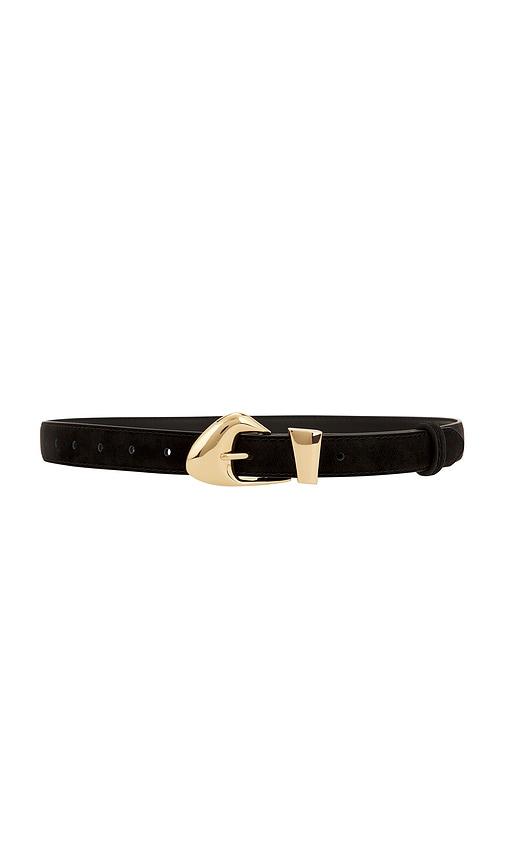 8 other reasons genuine leather belt in black.