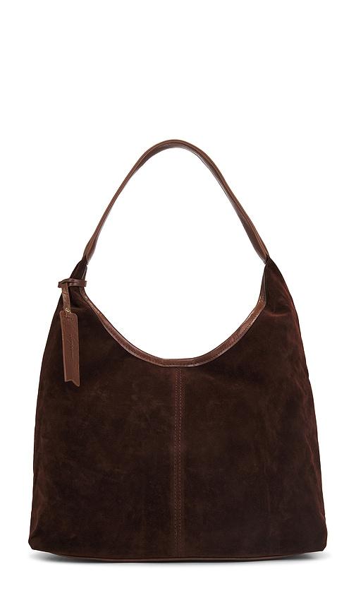 8 other reasons slouch suede bag in brown.