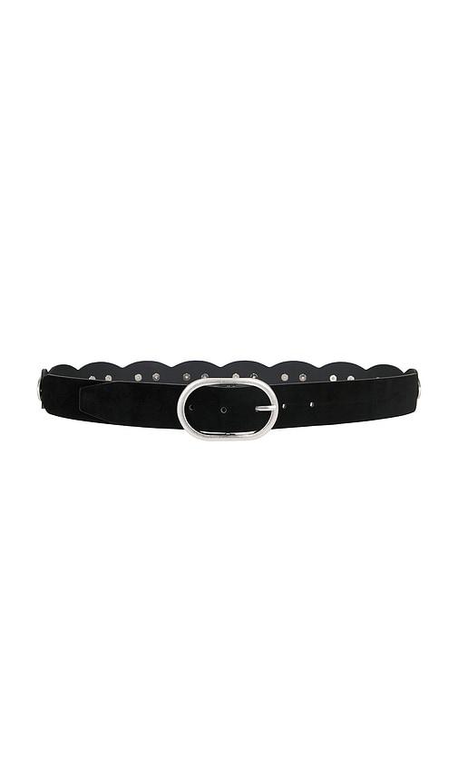 8 other reasons suedette oval belt in black.