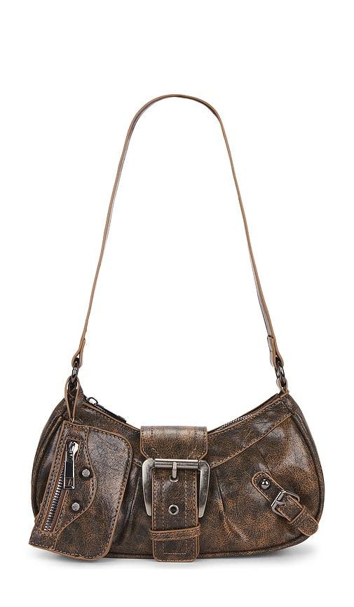 8 other reasons vintage buckle shoulder bag in brown.