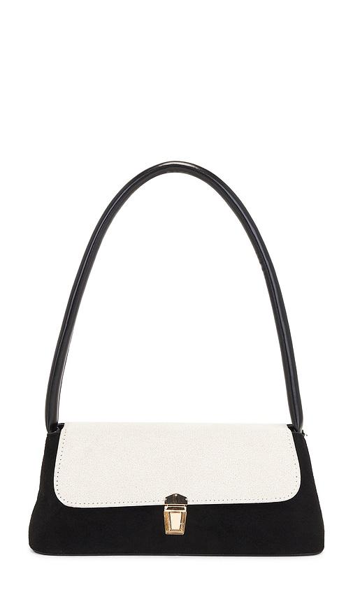 8 other reasons woven shoulder bag in black.