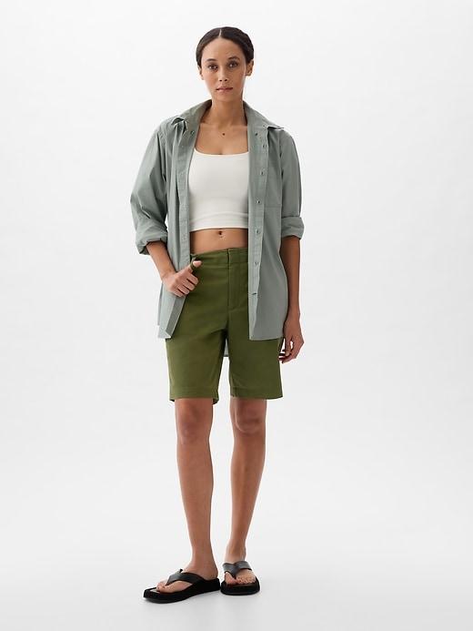 9" downtown khaki bermuda shorts