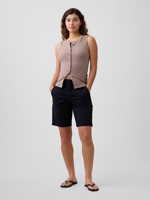 9" downtown khaki bermuda shorts