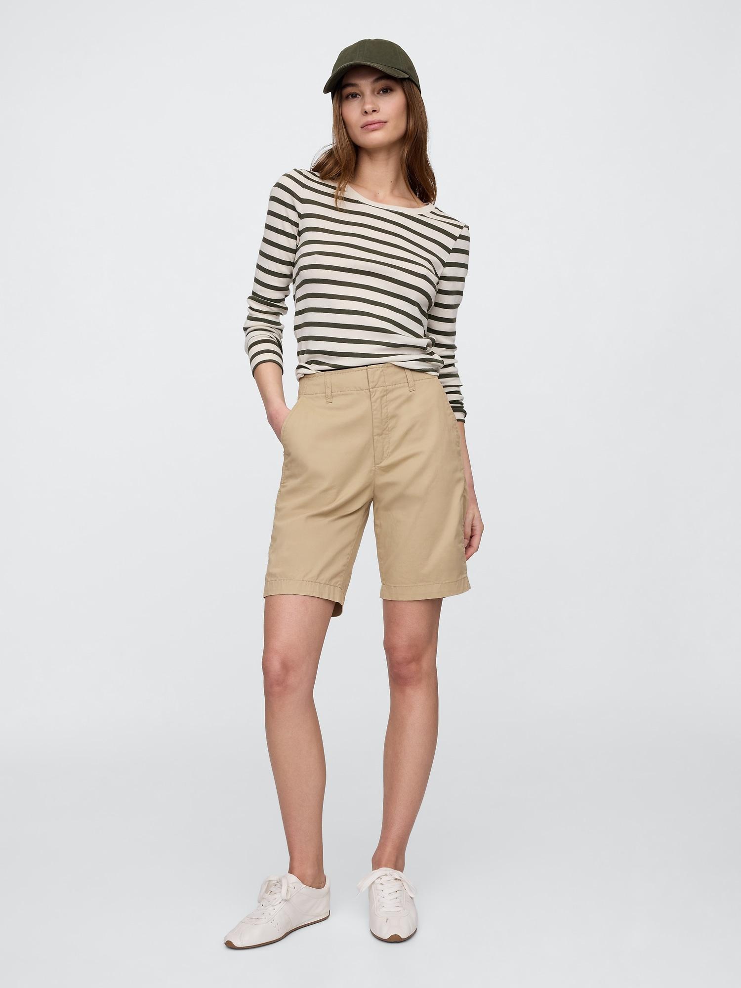 9" downtown khaki bermuda shorts