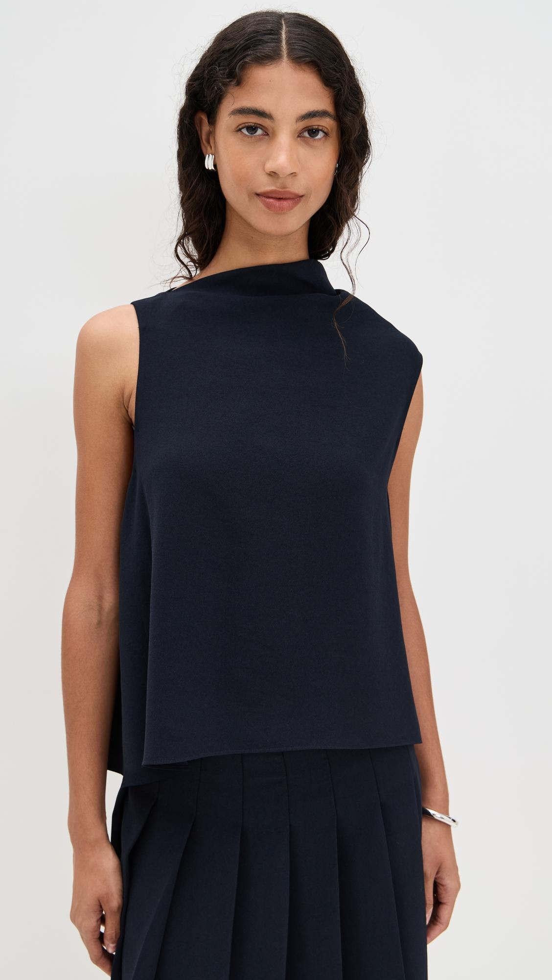 a-line asymmetrical draped top
