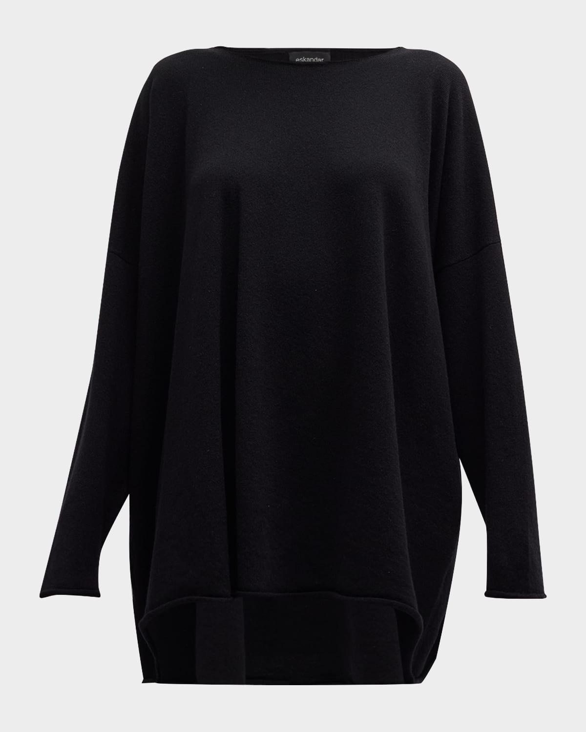 a-line bateau neck cashmere sweater