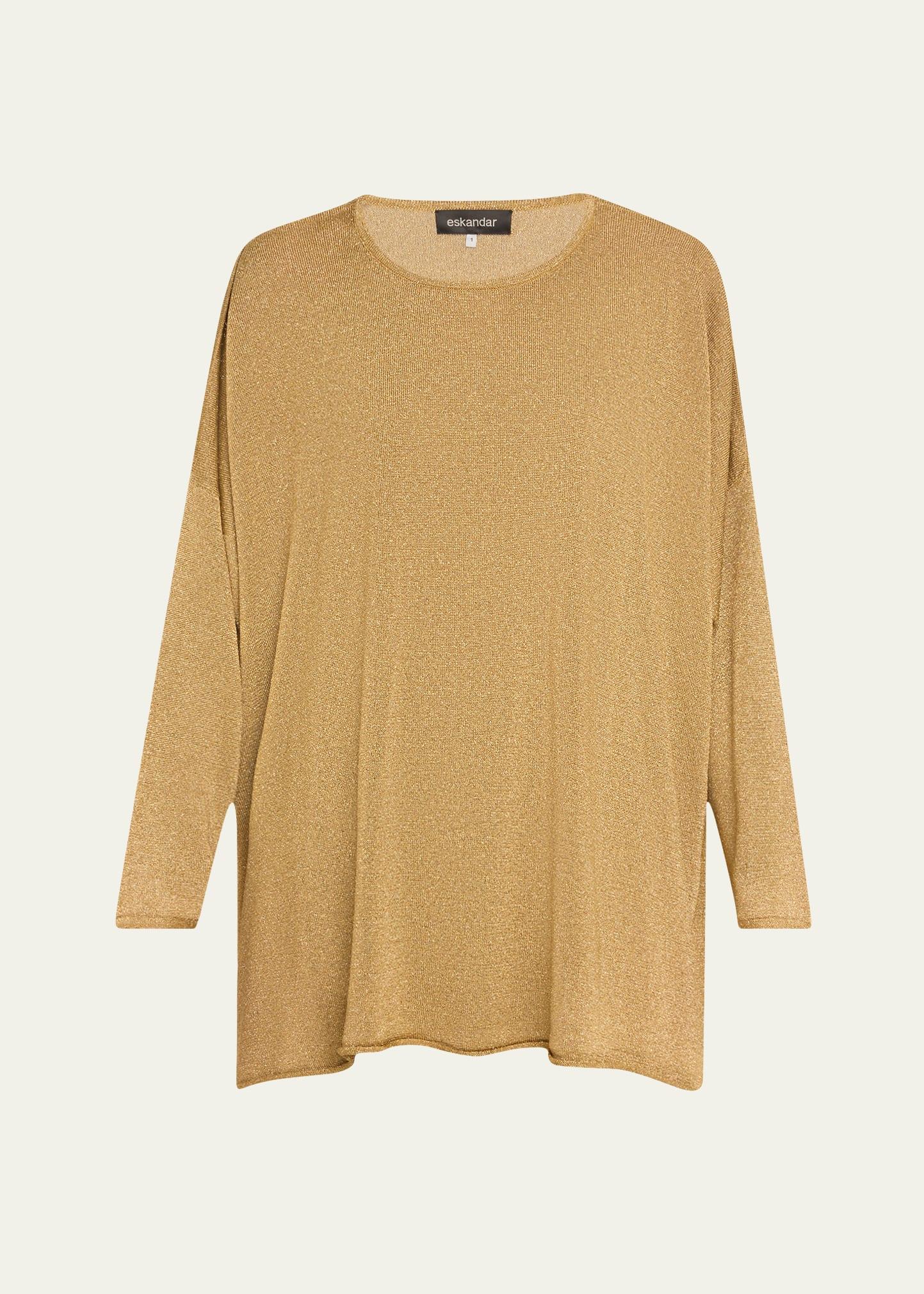 a-line bateau neck sweater (long length)