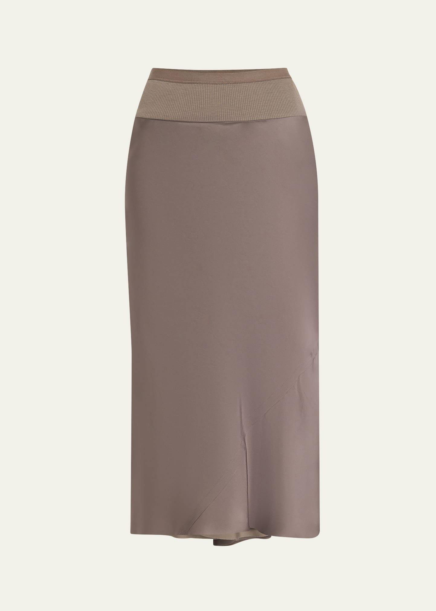 a-line bias midi skirt