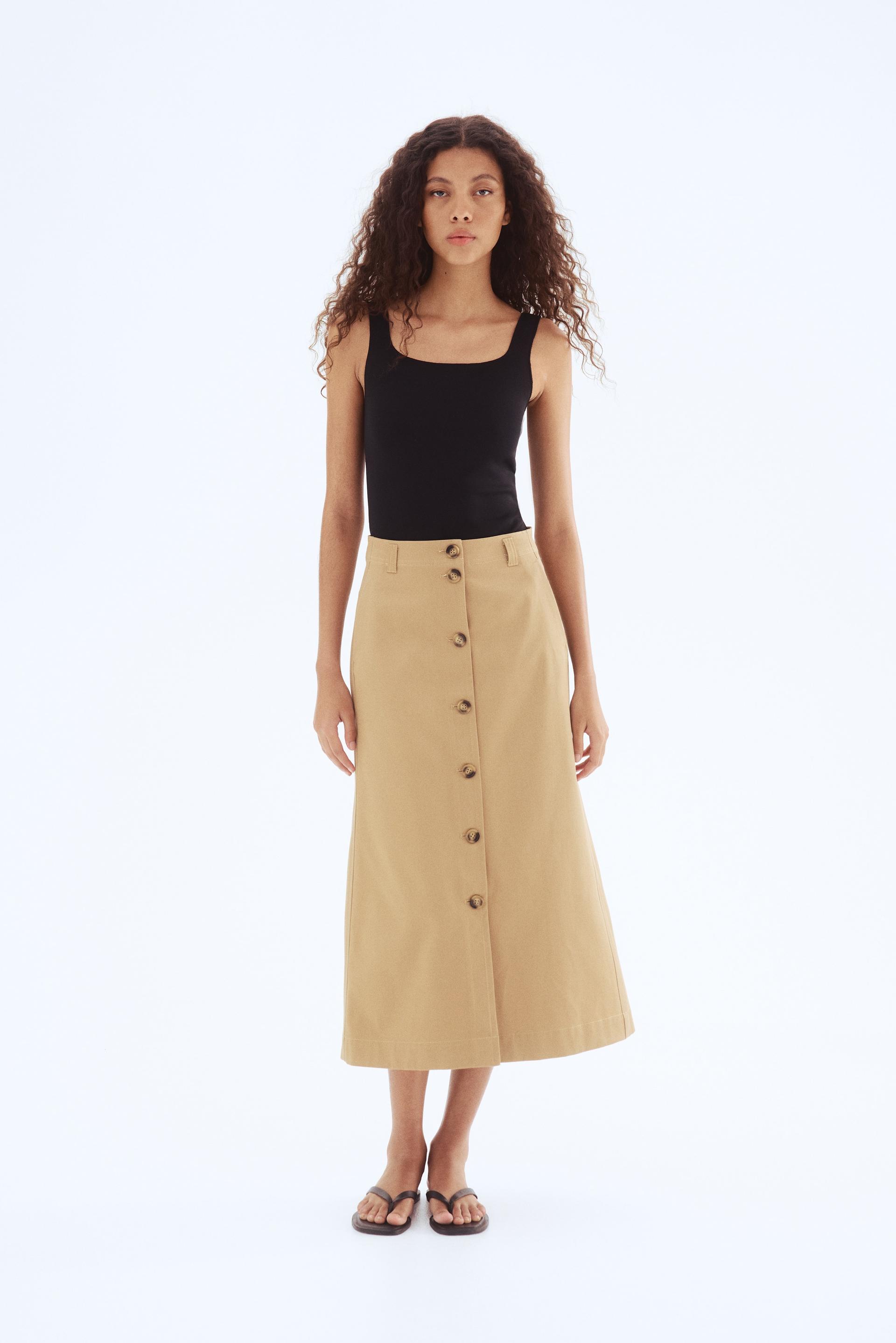 a-line cotton skirt