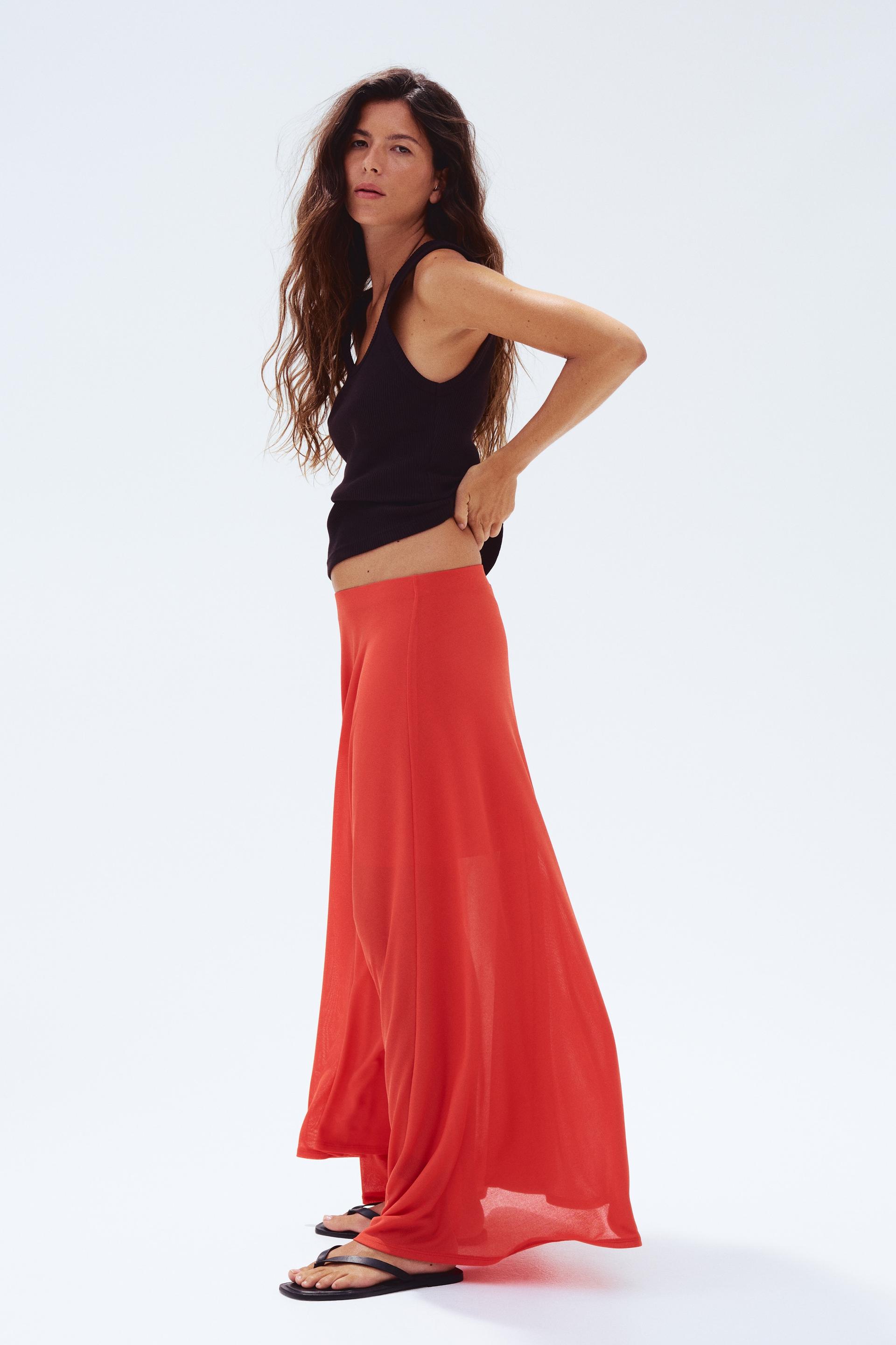 a-line jersey skirt