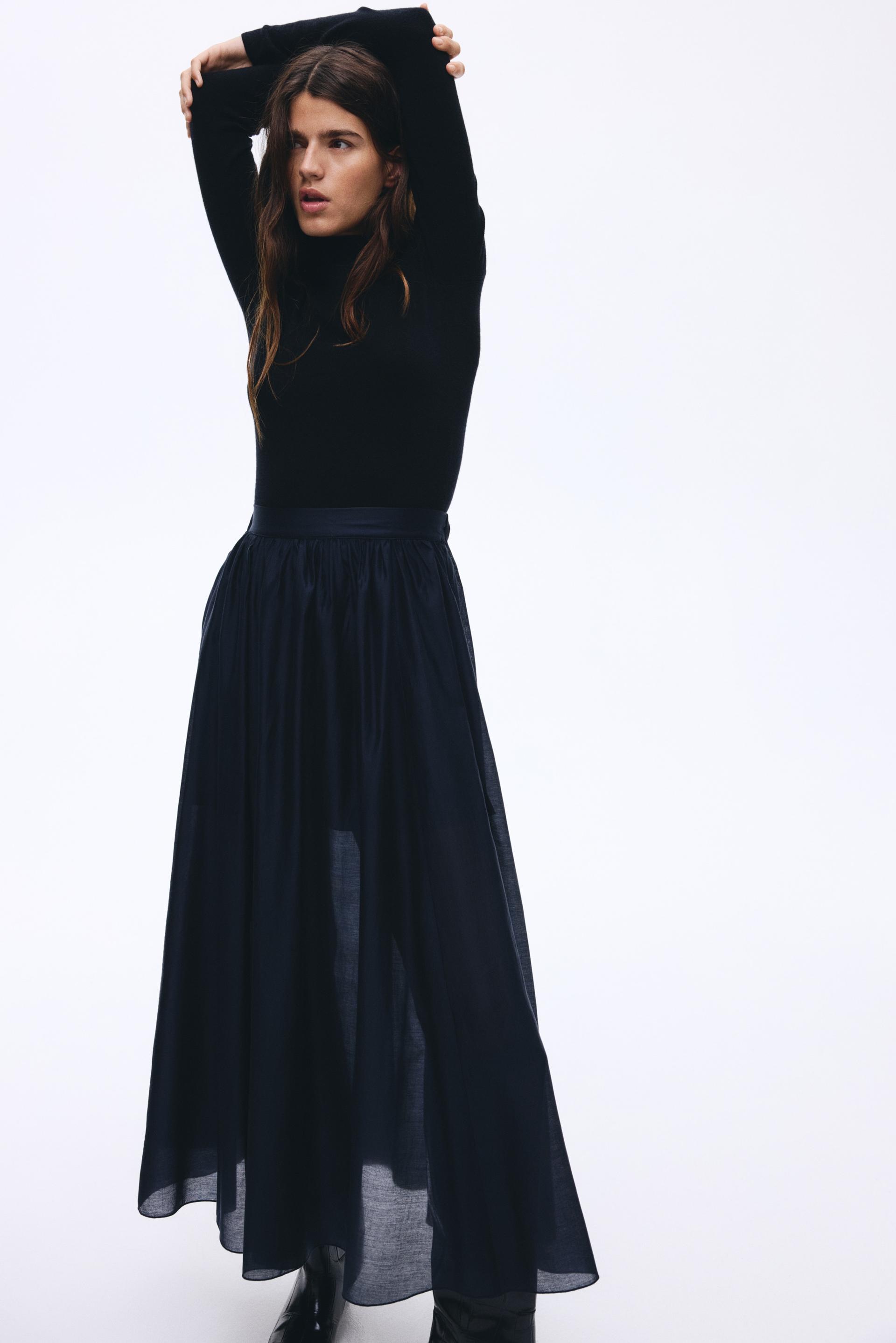 a-line midi skirt