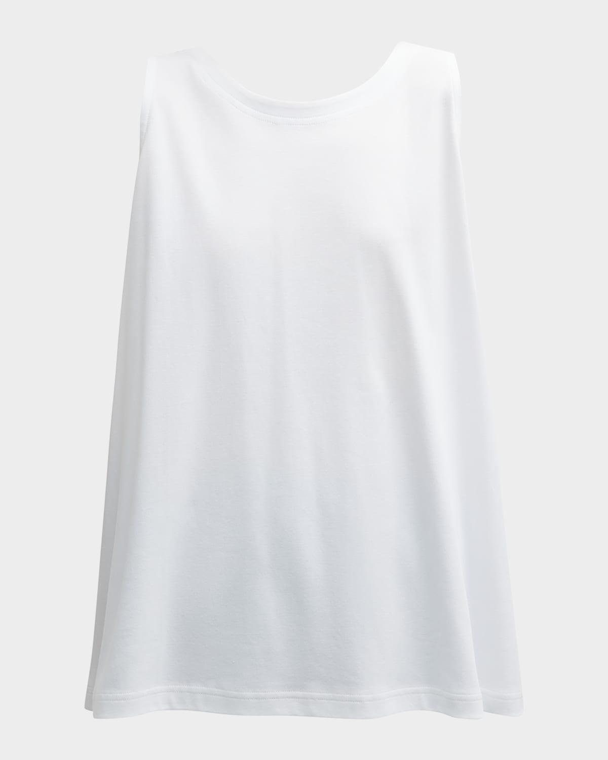 a-line round-neck long shell top