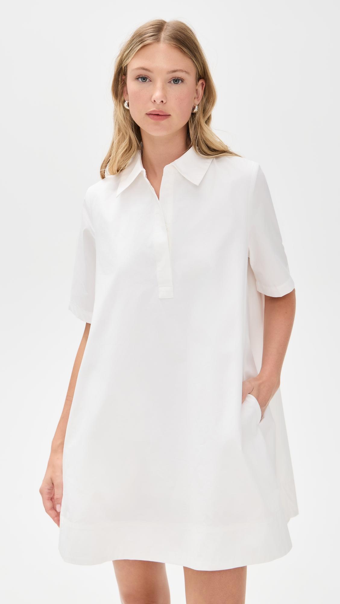 a-line short sleeve shirt dress