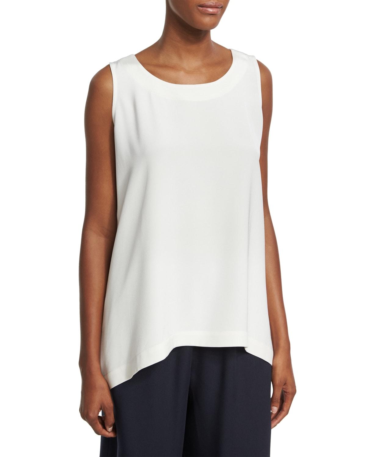 a-line silk shell