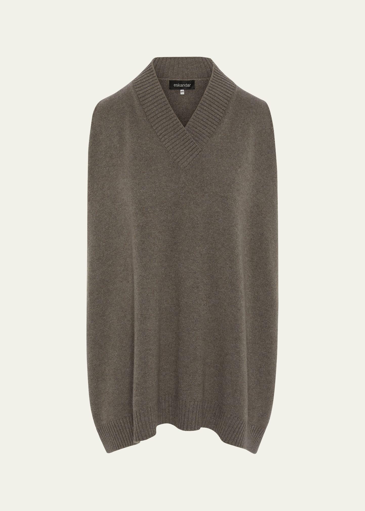 a-line sleeveless crossover v-neck sweater (long length)