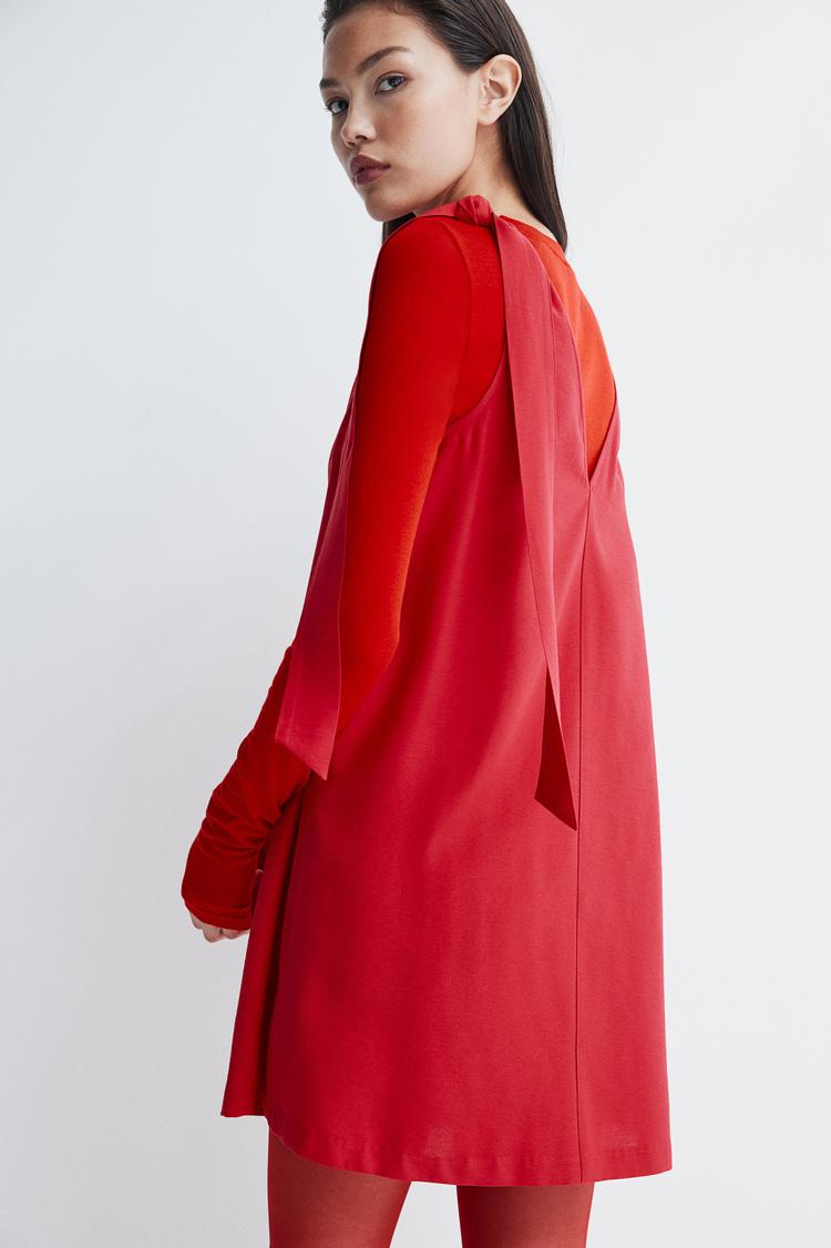 a-line tie-strap dress