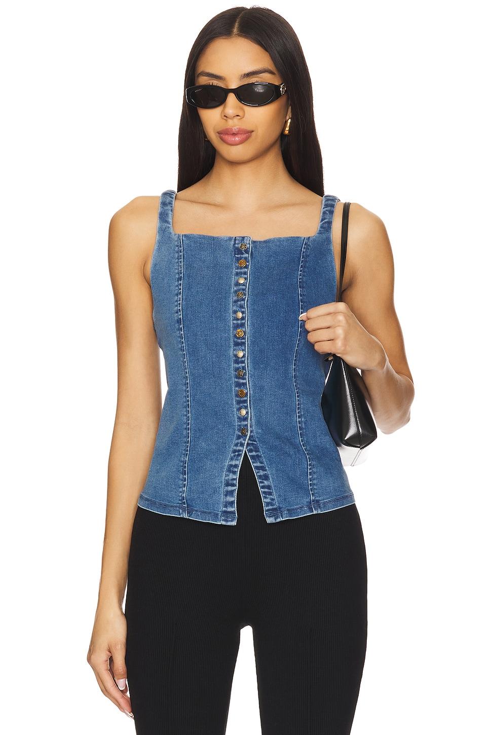 a moment in time denim vest