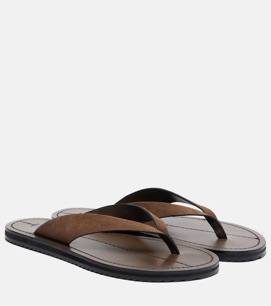 a. emery flora suede thong sandals