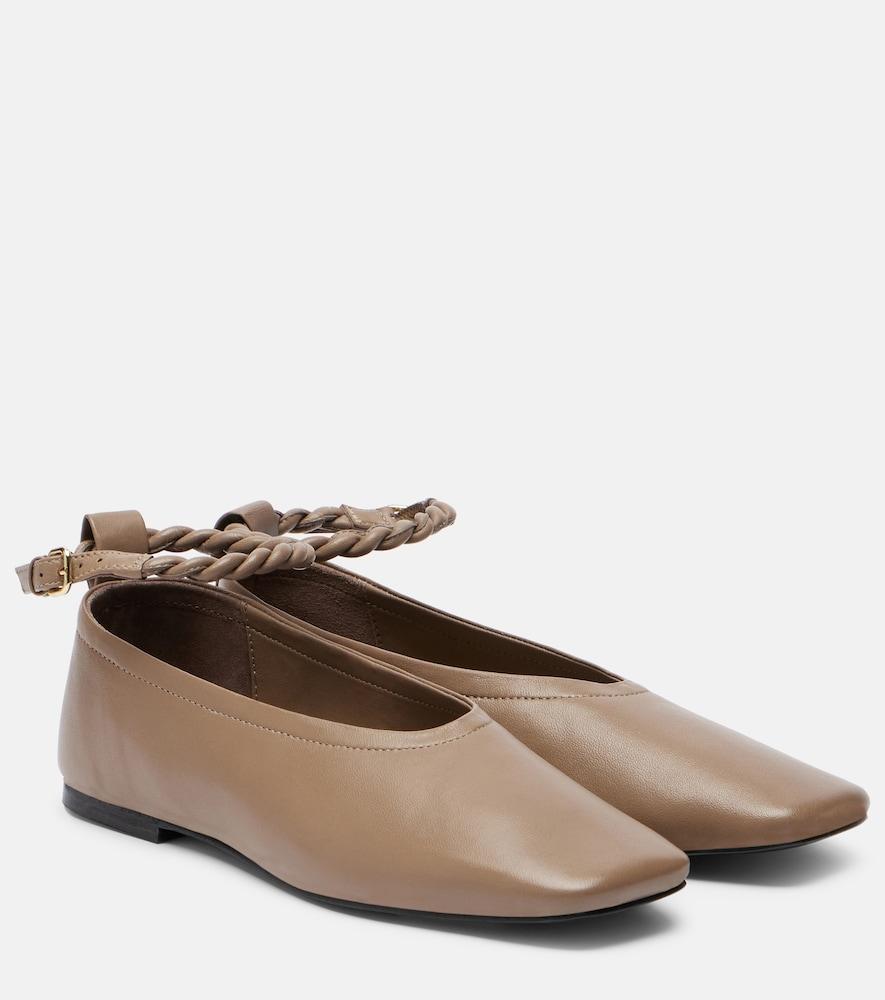 a. emery steele leather ballet flats