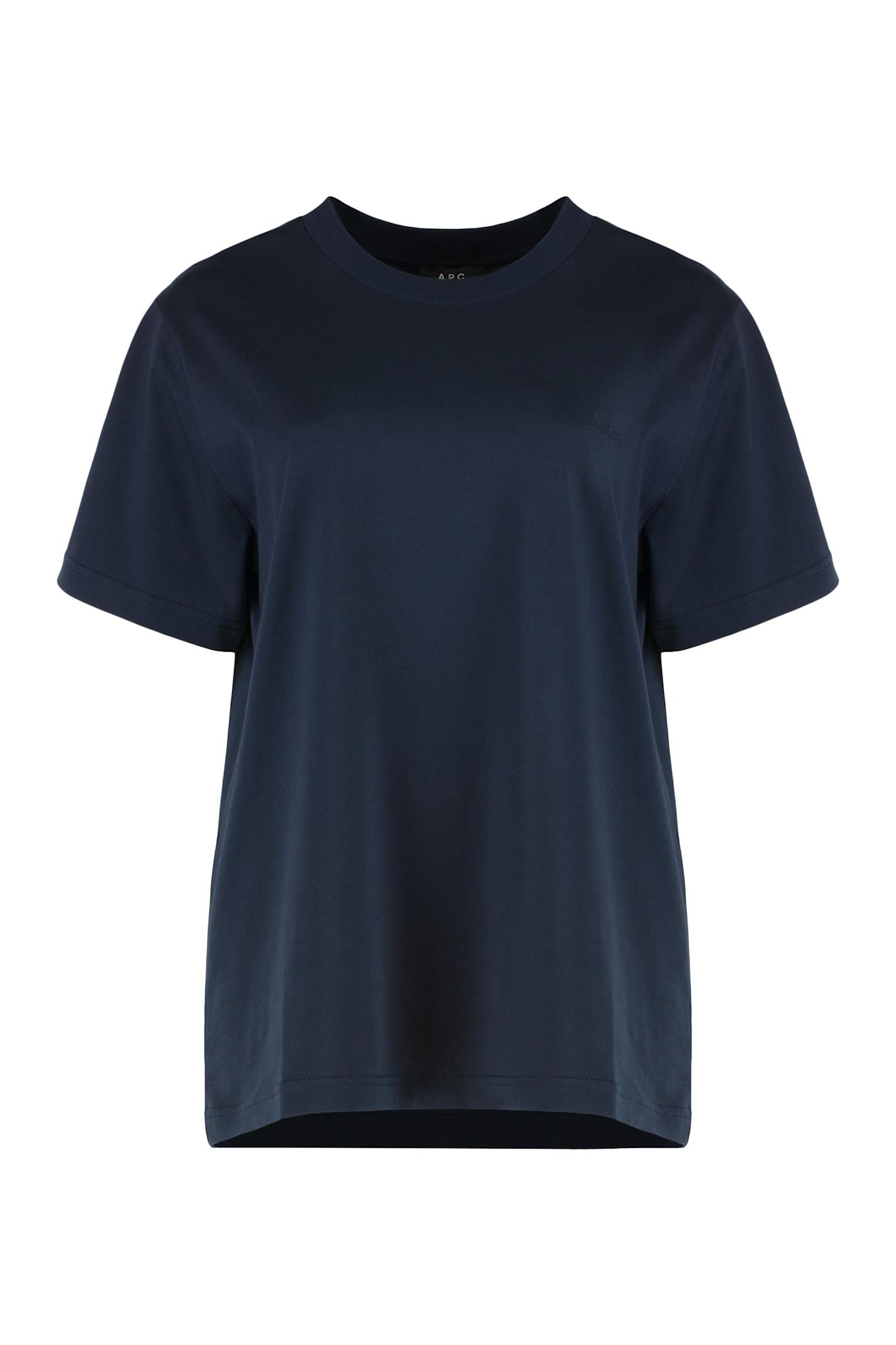 a. p.c. apc brodé cotton crew-neck t-shirt