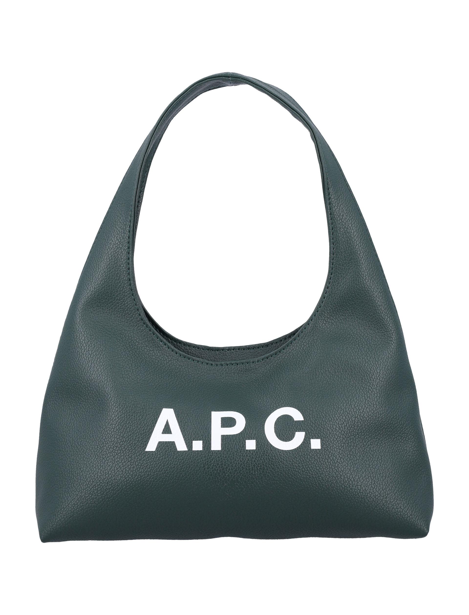 a. p.c. baby ninon shoulder bag dark green polyurethane - women