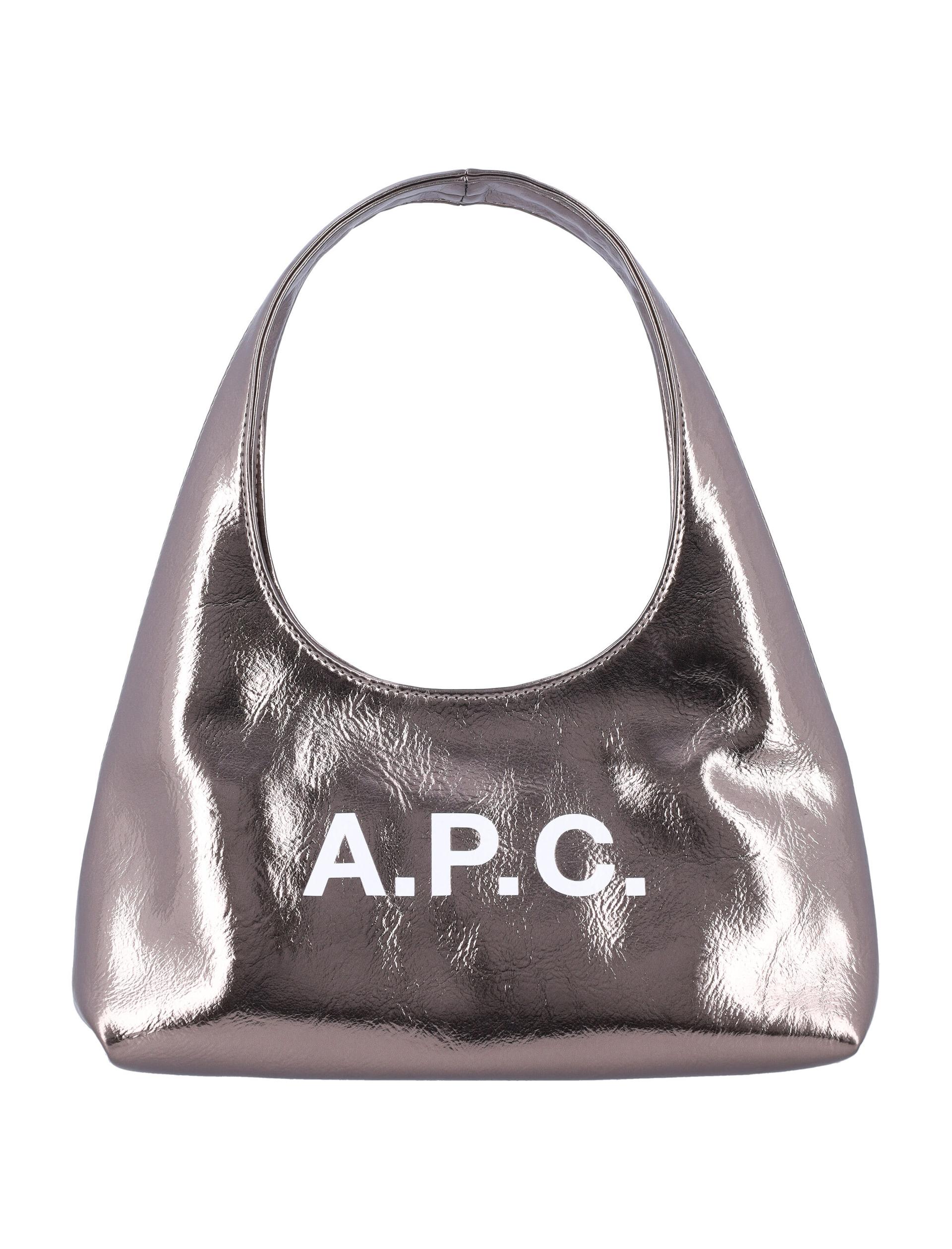 a. p.c. baby ninon shoulder bag silver polyurethane - women
