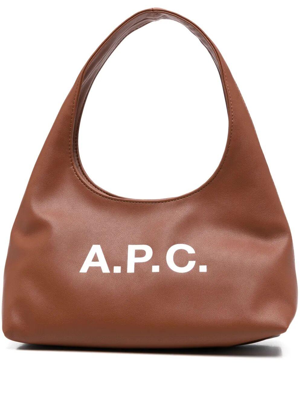 a. p.c. baby ninon shoulder brown polyurethane bag - women