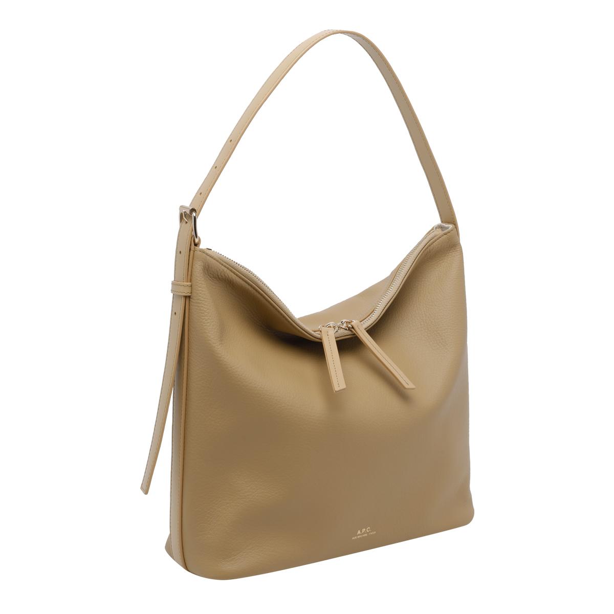 a. p.c. bags beige calf leather - women