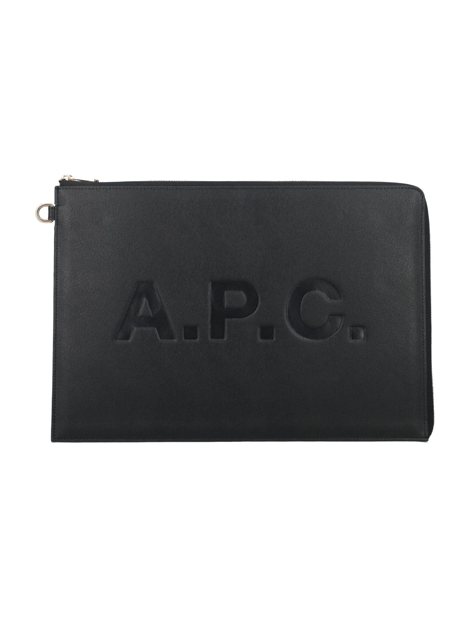 a. p.c. briefcase with logo