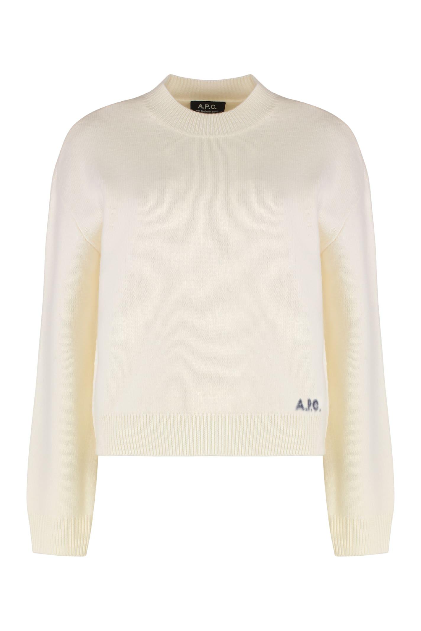 a. p.c. esther virgin wool crew-neck sweater