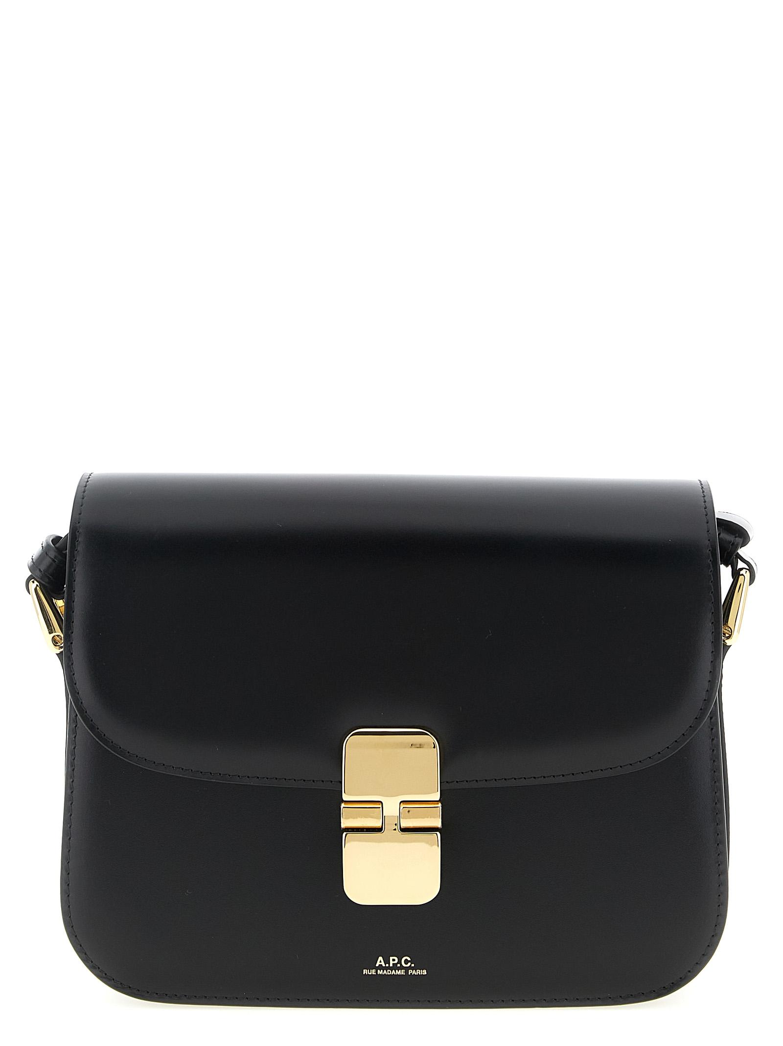 a. p.c. grace small crossbody bag black cowhide leather - women