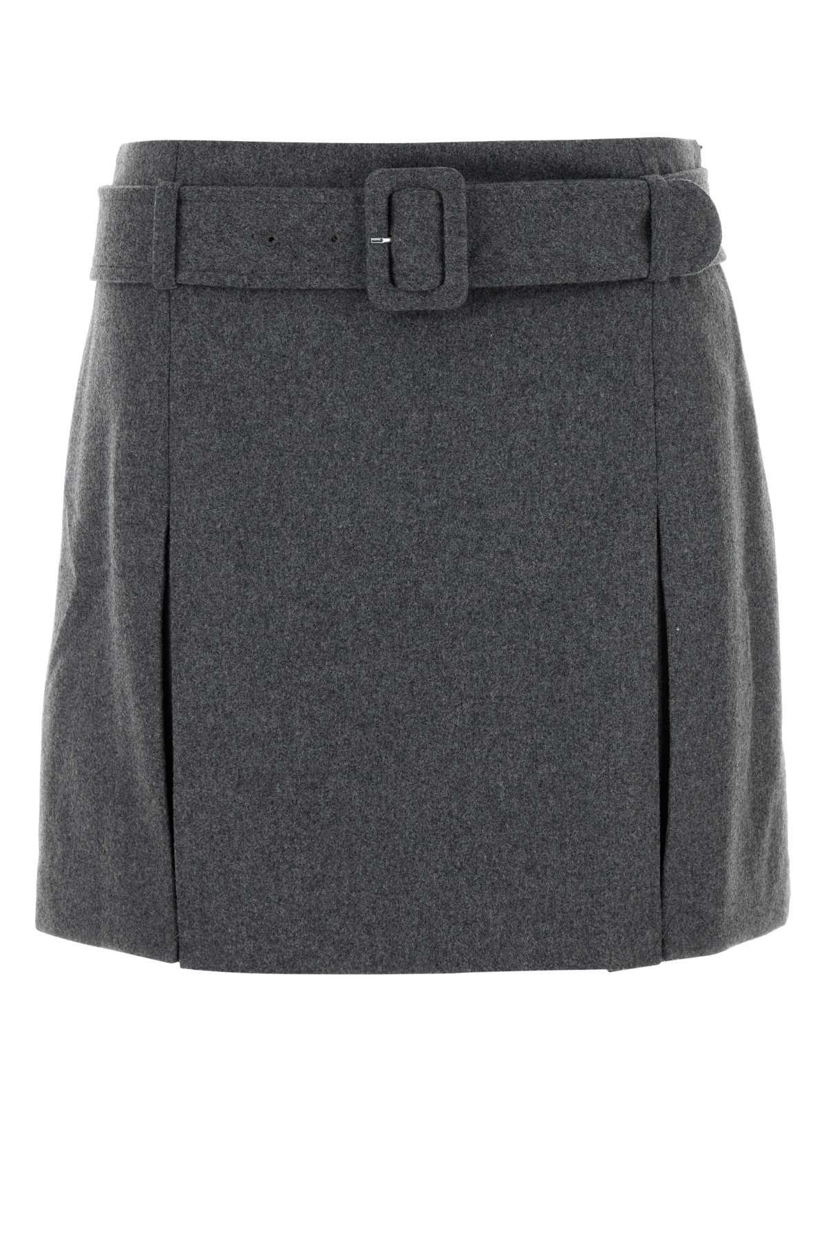 a. p.c. grey flannel cecile mini skirt