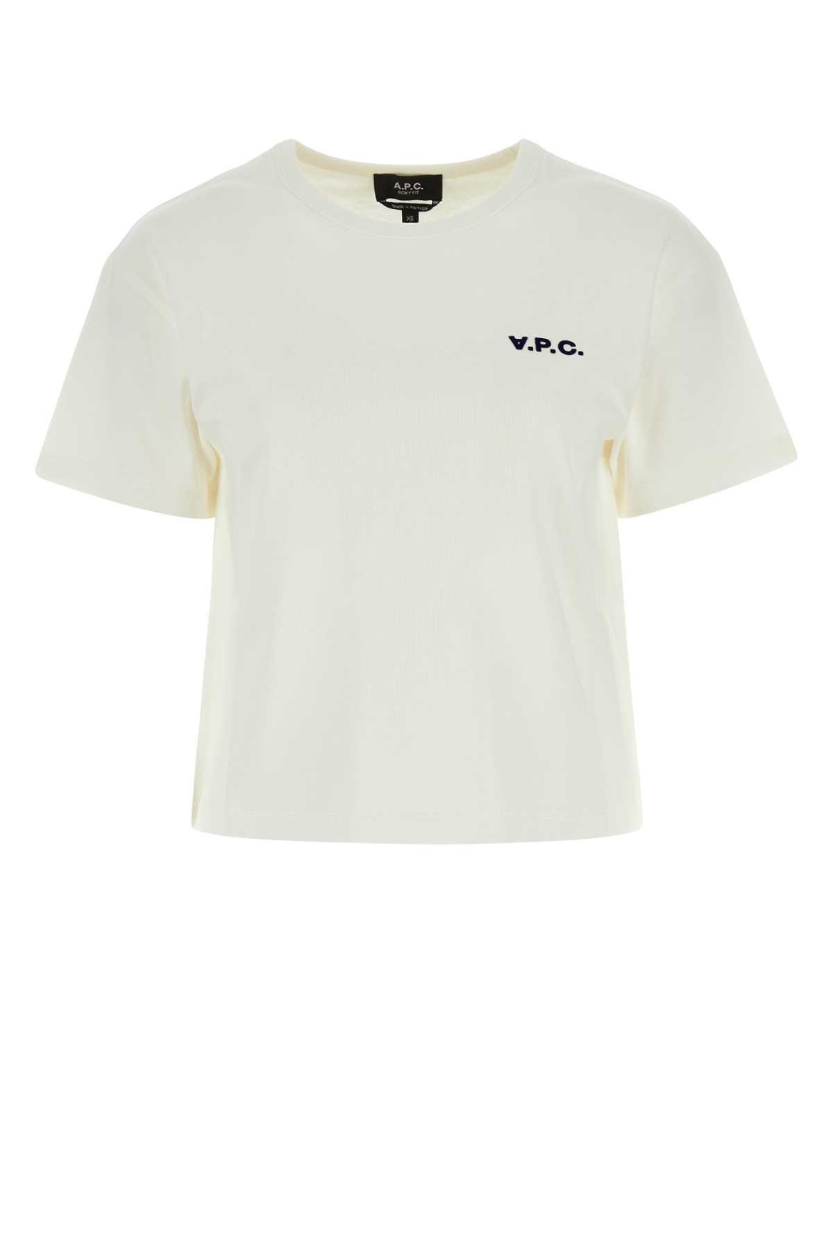 a. p.c. ivory cotton t-shirt