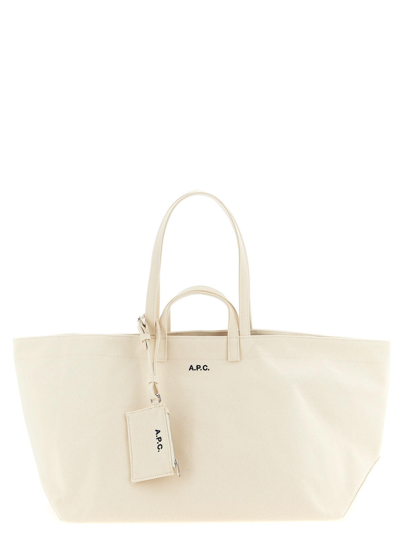 a. p.c. le drummer toile large shopping bag