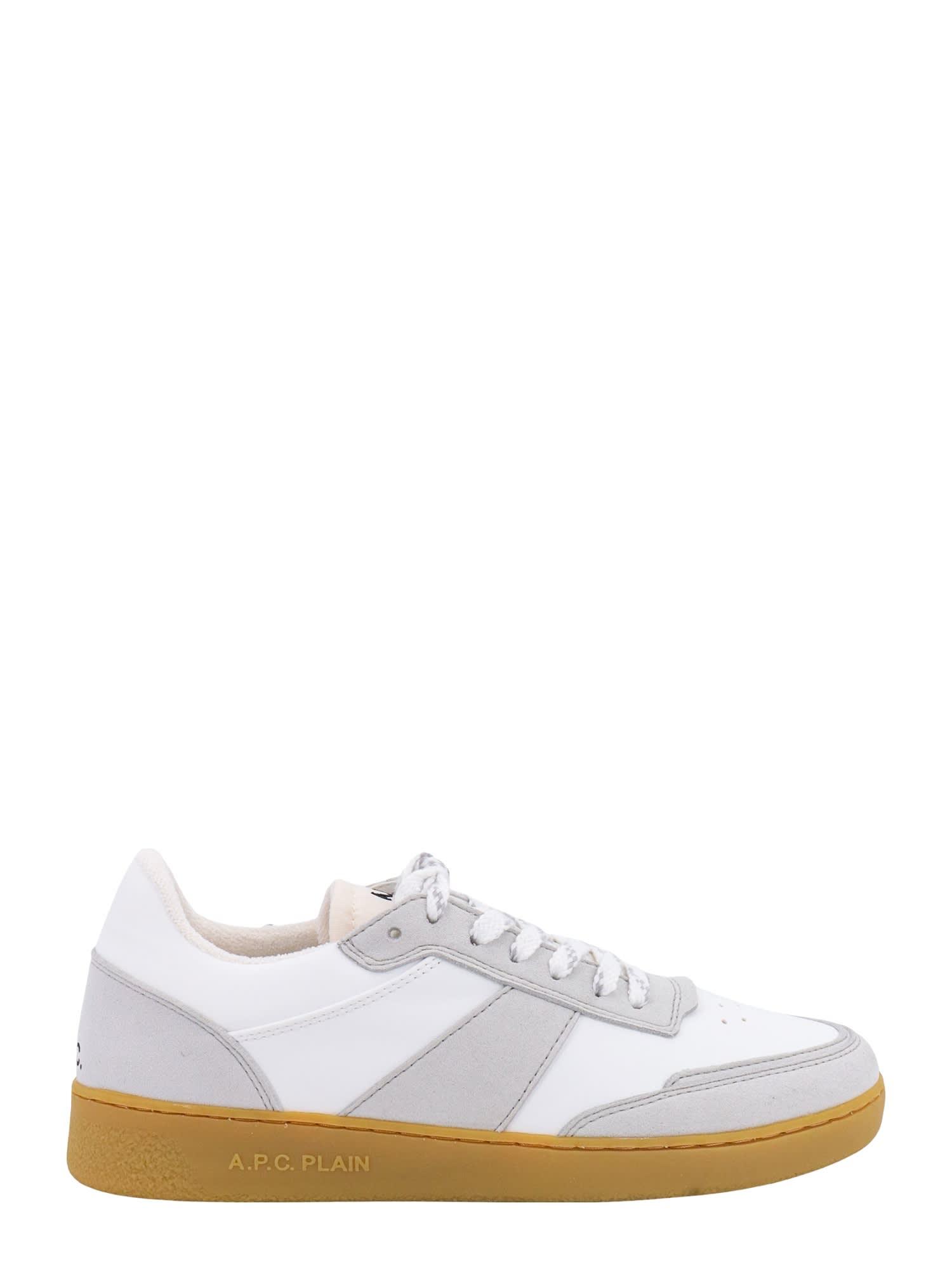 a. p.c. leather and suede sneakers