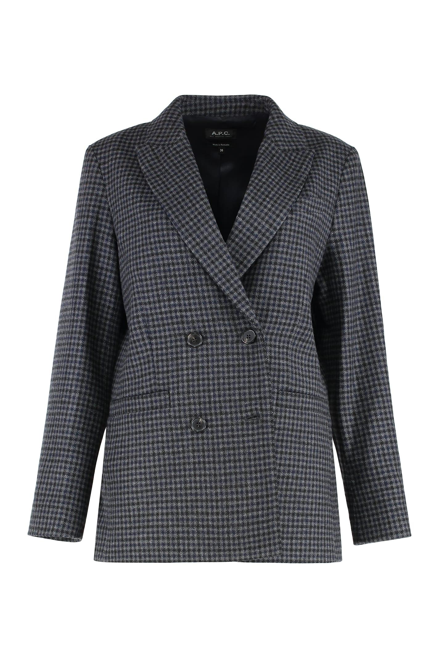 a. p.c. lucy double breasted blazer