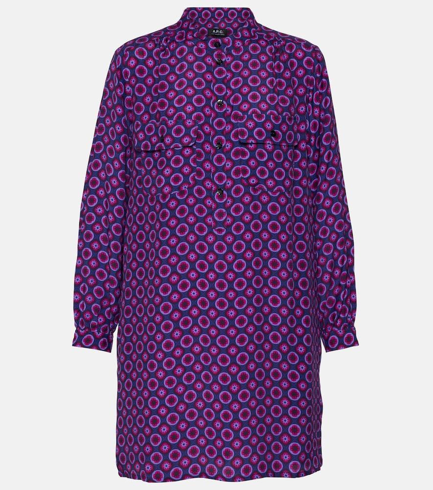 a. p.c. mathilde printed shirt dress