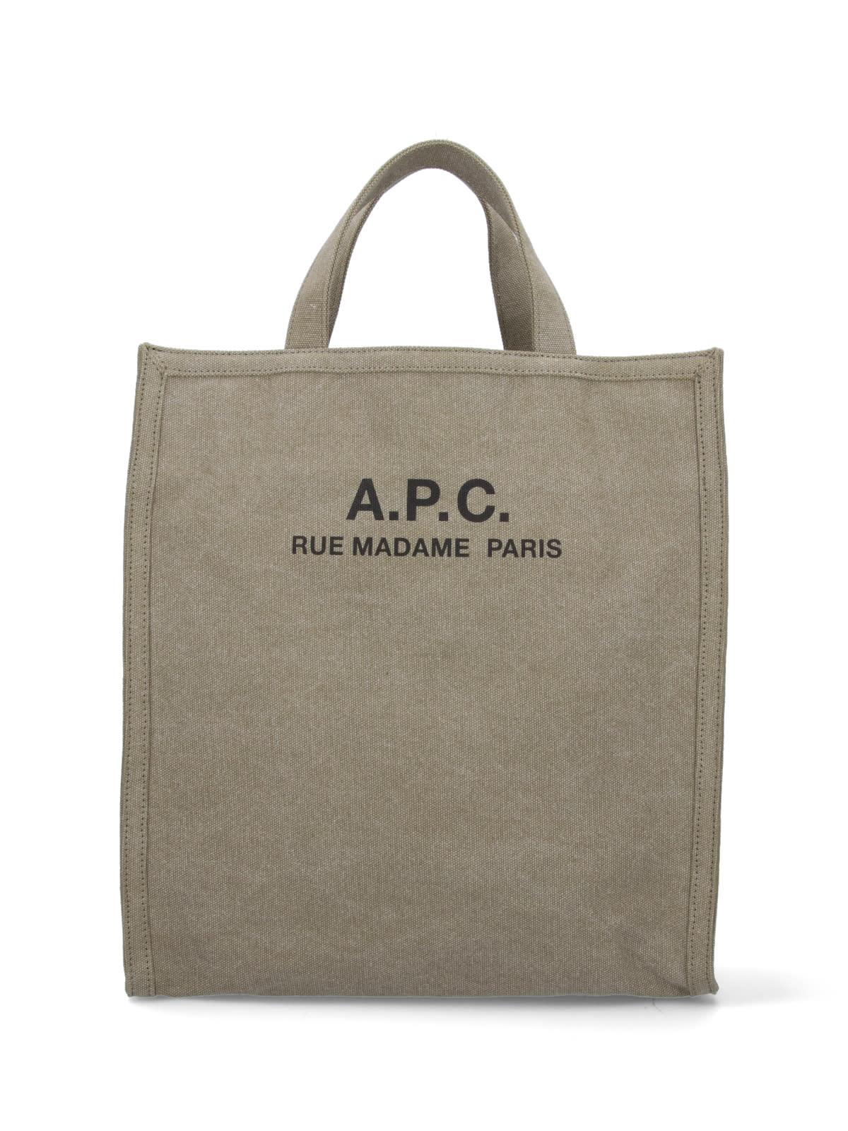 a. p.c. shopper bag with logo print