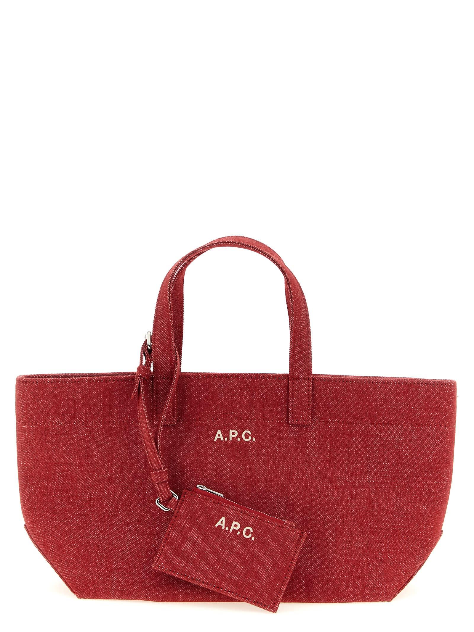 a. p.c. small le drummer toile shopping bag