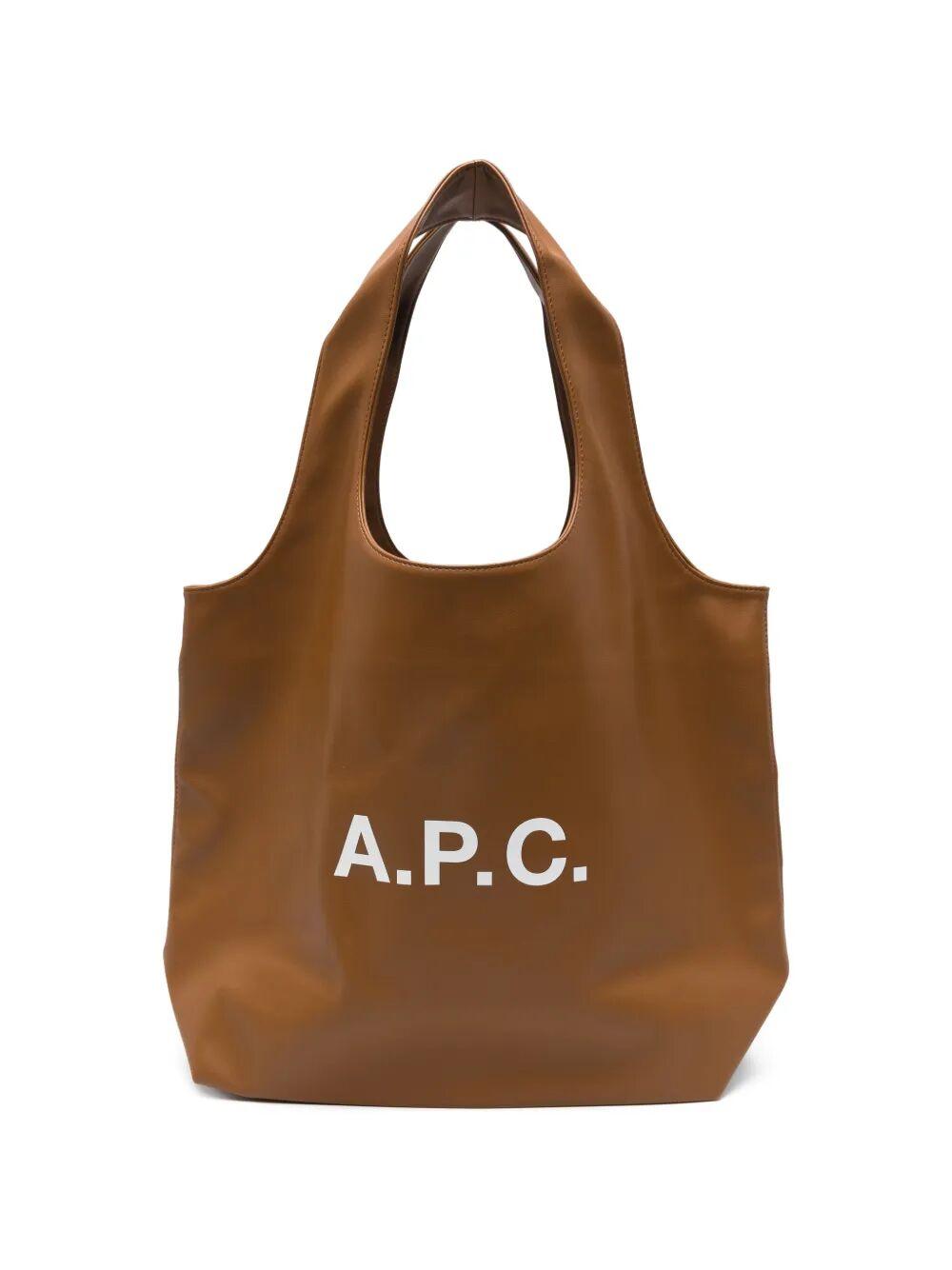 a. p.c. tote ninon brown polyurethane bag - women