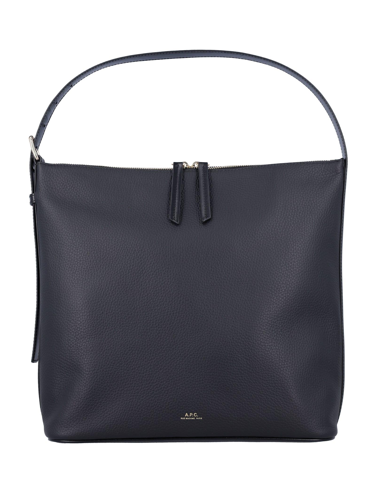 a. p.c. vera leather bag with adjustable strap