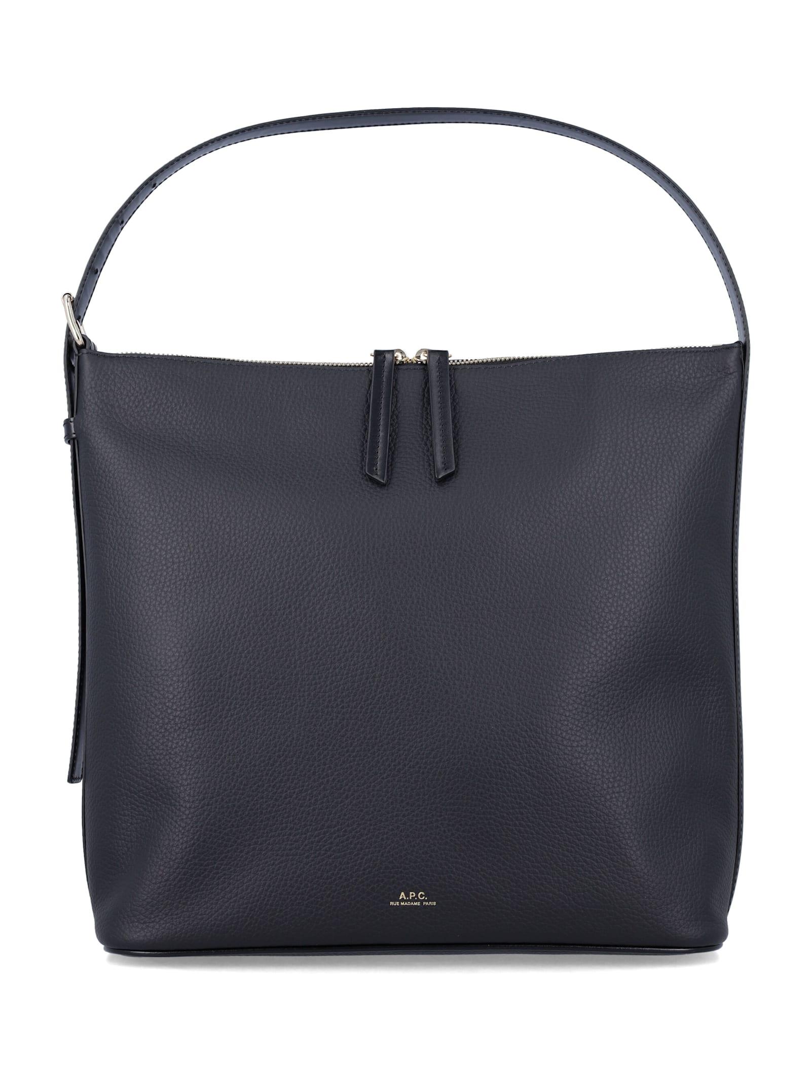 a. p.c. vera leather bag with adjustable strap