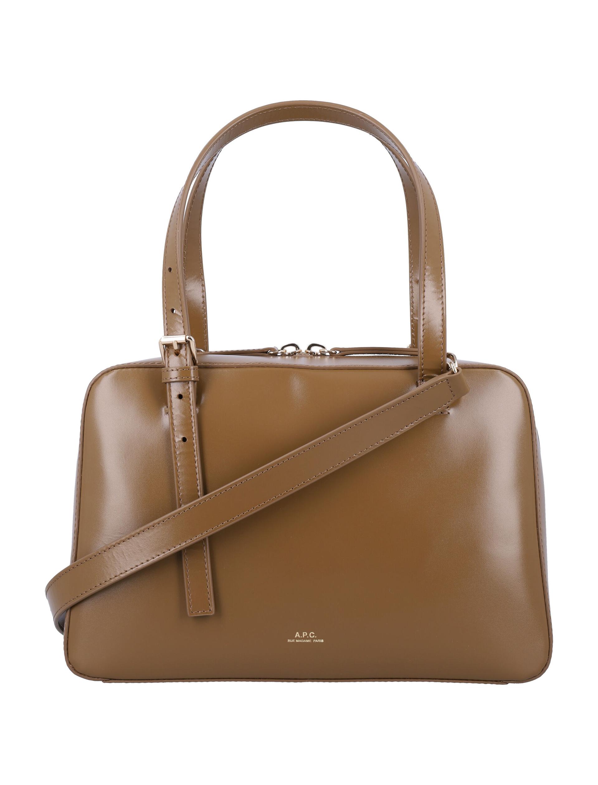 a. p.c. virginie leather box bag terre cow shoulder - women