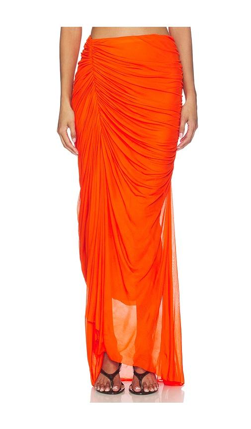 a.l.c. cleo skirt in orange.