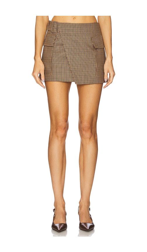 a.l.c. conan skirt in brown.