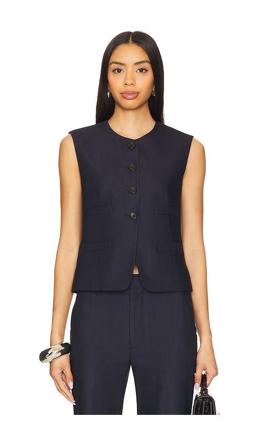 a.l.c. georgie vest in navy.