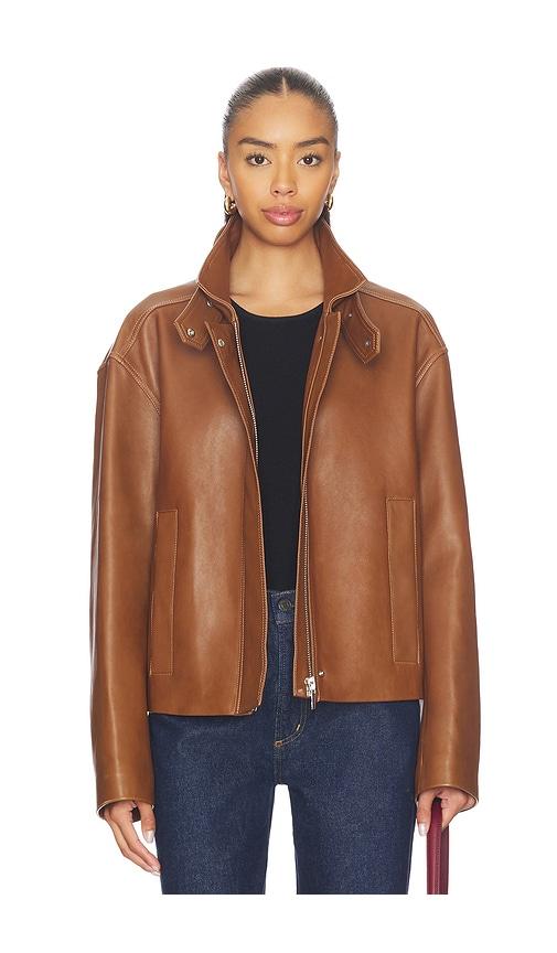 a.l.c. hudson jacket in brown.