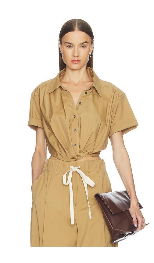 a.l.c. lily top in tan.
