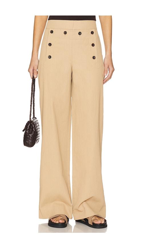 a.l.c. lucas pant in beige.